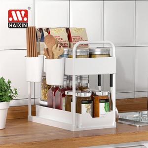 <span class=keywords><strong>Scaffali</strong></span> di plastica per il bagno e la <span class=keywords><strong>cucina</strong></span> per la casa sotto il lavandino Organizer mensola scaffale armadio cassetto 2 livelli sotto gli organizzatori del lavandino - Product Image 3