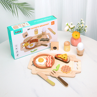 Nouveau Design en bois enfants jeu de rôle cuisine petit déjeuner cuisson maison Simulation repas combinaison jouets éducatifs pour les enfants