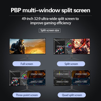 Monitor Gaming Curvo de 49 Pulgadas con Panel IPS de 144Hz, Sin Marco y Sin Bordes, Pantalla Ancha Curva de 5120x1440 en Oferta