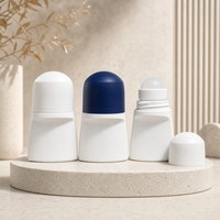 Flacon roll-on vide en plastique de 50 ml, nouveau modèle, pour déodorant, OEM ODM, vente en gros personnalisée