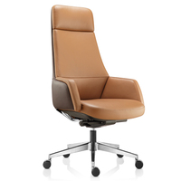 Silla giratoria ejecutiva moderna, precio de fábrica, muebles de oficina ergonómicos para conferencias con Chaise de cuero PU, material de hierro