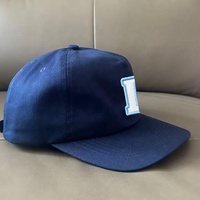 Casquette 5 panneaux non structurée personnalisée avec broderie, patch, en sergé de coton, profil bas, style vintage vieilli – Fabricant