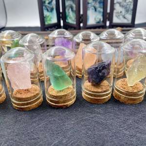 Diy Mineralen En Rotsen Natuurlijke Kristal Wens Vaas Kwarts Edelsteen Drift Fles Ruwe Steen Kristal Minerale Specimen Fles - Product Image 1