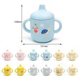 Poignées de maintien en silicone de qualité alimentaire pour tasses à bec de bébé, pour enfants et tout-petits, pour l'eau et la nourriture, couleur personnalisable - Product Image 2