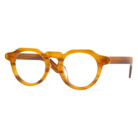 Lunettes irrégulières cnc à monture polygonale, miroir décoratif, hipster, plaque italienne importée, cadre épais