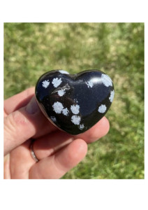 Piedra de Corazón Abultado de Obsidiana Nieve Pulida, Cristal Curativo y Decoración para el Hogar, Regalo y Artesanía, Precios al por Mayor - Product Image 2
