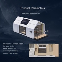 Maison-capsule préfabriquée en acier et EPS, Cabine, Hébergement mobile, Hôtel, Micro-sejour, Camping en zone scénique de parc, Véranda, Résidence rurale