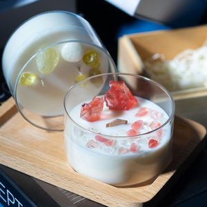 Candela Profumata LunaLith in Cera di Soia Artigianale 8OZ <span class=keywords><strong>con</strong></span> Cristalli alla <span class=keywords><strong>Lavanda</strong></span> in Barattolo di Vetro per San Valentino e Arredamento Casa - Product Image 4