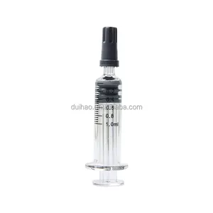 Bán Hot hoặc 1ml dài 1ml luer khóa rõ ràng Glass prefilled ống tiêm với backstop