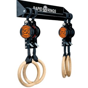 Anillas de gimnasia de madera de abedul de 28 cm ajustables para uso doméstico y comercial - Product Image 3