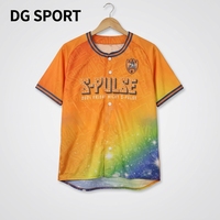 Maillot de baseball unisexe en polyester à manches courtes, coupe ample, en maille sublimée, séchage rapide, personnalisable pour homme, tenue de sport, uniforme de match