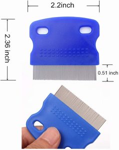Pettine per la pulizia degli occhi e la rimozione di pulci per animali domestici (cani e gatti) e per la pulizia della testa umana, con logo personalizzato e disponibile in vari colori - Product Image 4
