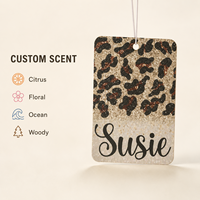 Désodorisant de voiture personnalisé avec pompon, carte parfumée suspendue avec logo, impression couleur recto-verso