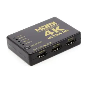 5x1 MINI HDTV Splitter 5 Port Hub kutusu otomatik anahtarı 5 giriş 1 çıkış hdtv Switcher 3D 4K HDTV uzaktan kumanda ile