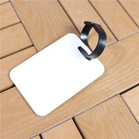 Étiquettes de bagage rectangulaires en PRV double face brillant blanc pour sublimation, avec sangle noire, 70x100mm, durables, pour la remise des diplômes, vente en gros