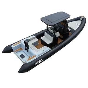 Bote de Surf CE de 24.6 pies de Alta Calidad, REBO, Doble Casco en Forma de V Profunda, de Policloruro de Vinilo/Hypalon/Fibra de Vidrio Oka, 760, para 13 Personas - Product Image 1