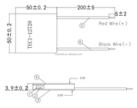 Module Peltier thermoélectrique TEC1-12720 50*50mm pour refroidisseur d'air et eau, personnalisé, 12V