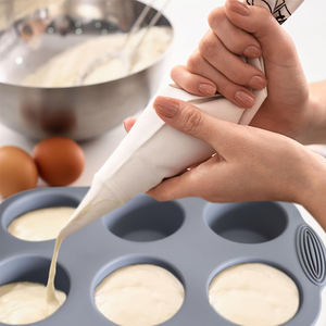 Moule à muffins en silicone sans BPA 6 cavités, antiadhésif, qualité alimentaire, rectangulaire, pour cupcakes et gâteaux, modèle 2026 - Product Image 3