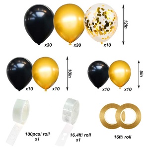 Kit <span class=keywords><strong>per</strong></span> Decorazioni Fai-da-Te <span class=keywords><strong>per</strong></span> Feste di Compleanno, Laurea e Anniversario, Set di Palloncini Neri, Dorati e con <span class=keywords><strong>Coriandoli</strong></span> <span class=keywords><strong>per</strong></span> Arco e Ghirlanda - Product Image 4