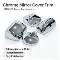 Coque de rétroviseur électroplaquée pour camion Hino 500.