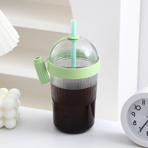 Nova Garrafa de Água Portátil de 540ml com Canudo, Copo AS de Grande Capacidade para Café e Chá com Leite - Product Image 1