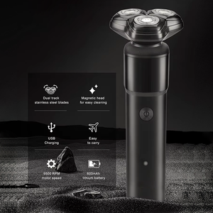 USB Rechargeable Electric Shaver 3D Magnetic Floating Cutter <b>Head</b> Portable Travel Rotary <b>razor</b> - Product Image 2