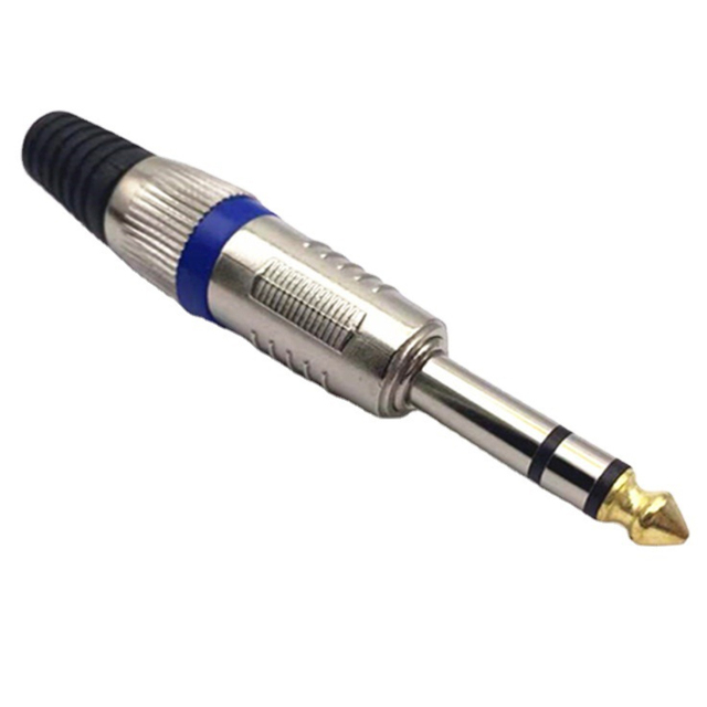 6.35mm Stereo Connector 6.35mm 1/4" Male Plug to RCA Female Jack Audio Amplifier Microphone Plug Soldering DIY Connector