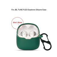 Étui de protection en silicone pour écouteurs sans fil JBL TUNE FLEX avec crochet – Housse de protection pour casque