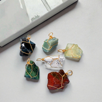 Wholesale Natural Crystal Raw Stone Necklace Healing Rough Gemstone Jewelry for Gifts