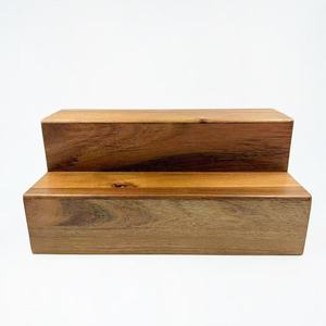 Acacia Wood Storage Box 2 Tier Rectangle <b>Desktop</b> Organizer Drawer Style Office Organizer - Product Image 1