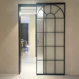 <span class=keywords><strong>Riel</strong></span> Invisible personalizado Slimline 2/3/4/5/6 Paneles Apilamiento Puertas correderas de bolsillo <span class=keywords><strong>Puerta</strong></span> fantasma de un solo vidrio de aluminio - Product Image 3
