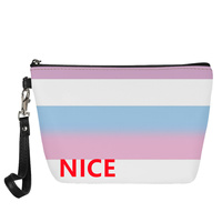 Pochette de maquillage personnalisée en PU Homoflexible Gay Rainbow avec anse pour les voyages, le rangement de cosmétiques dans la salle de bain et la vente en gros