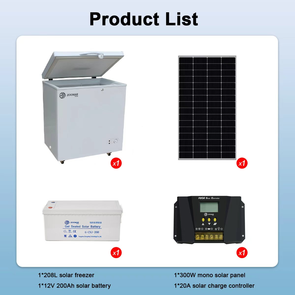 complete set solar Freezer