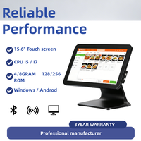 Sistema POS con Pantalla Táctil de 15.6 Pulgadas, Windows 10, CPU Intel I5, 8GB de RAM, 128GB de Almacenamiento, Impresora Térmica de Alta Resolución, Caja Registradora