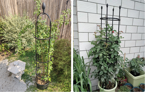 Treillis en métal durable, obélisque <span class=keywords><strong>pour</strong></span> plantes grimpantes, supports de plantes de jardin modernes, piquets avec revêtement en fer, clôture de fer, utilisation <span class=keywords><strong>pour</strong></span> clôture de ferme - Product Image 3