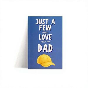 Juste quelques choses que j'aime chez toi papa, carte de vœux bleue avec motif de casquette jaune - Product Image 1