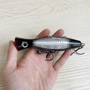 Leurre flottant noir <span class=keywords><strong>Popper</strong></span> de 120mm, 45g, appât artificiel pour la pêche en mer et en eau salée - Product Image 4