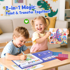 Развивающая игрушка Joycat: Альбом для раскрашивания водой с блестками и магической бумагой на тему динозавров для малышей от 3 лет - Product Image 2