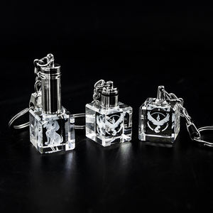 سلسلة مفاتيح كريستال K9 محفورة بالليزر ثلاثية الأبعاد بتصميم جديد لهدايا عيد الحب، سلاسل مفاتيح فارغة رخيصة بالجملة - Product Image 5