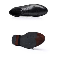 Chaussures Derby en Cuir Bullock pour Hommes, Motif Gravé au Laser, Semelle Extérieure en Caoutchouc, Respirantes, Résistantes à l'Usure, Semelle Souple pour l'Hiver
