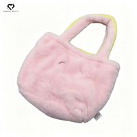 Sac à dos en peluche bleu avec décoration ours mignon, sac à bandoulière grande capacité, sac à main en peluche