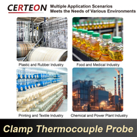 Sonde thermocouple type K contact de surface haute précision câble 1M à 5M capteur 0 à 600°C