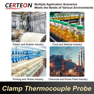 Sonda termopar tipo K de contacto superficial alta precisión cable 1M a 5M sensor 0 a 600°C - Product Image 4