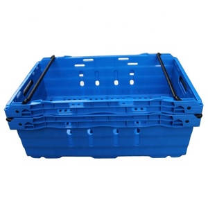 QS Large Nest Mesh Ventilated Bale Arm Handle Plastic <strong>Storage</strong> <strong>Stacking</strong> <strong>Baskets</strong> for Fresh Fruits and Vegetables Tomato Crates - Product Image 2