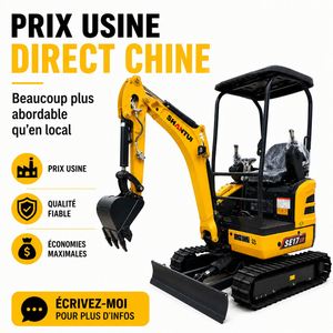 Offre Spéciale Meilleur Prix Mini-Excavatrice Compacte Shantui SE17SR Zéro Queue Flexible pour les Territoires Outre-mer Français - Product Image 1