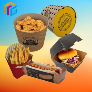 Scatola di Carta Personalizzata per Alimenti, Piccola Scatola Pieghevole in Cartone per Hamburger, Patatine Fritte, Sandwich da Asporto con Logo Stampato - Product Image 5