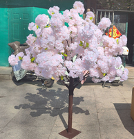 EG-M94 Arbre de cerisier artificiel élégant et luxueux de 4 à 5 pieds, bleu Tiffany, pour centre de table, idéal pour fête d'anniversaire de 14 ans