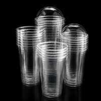Gobelets PLA compostables 500ml 16oz 100% biodégradables transparents pour boissons froides pour l'économie circulaire Horeca aux Pays-Bas
