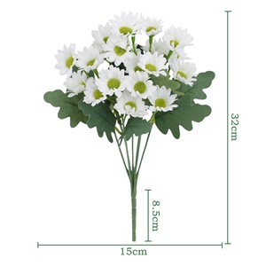 21 Fiori Artificiali di Alta Qualità, Crisantemi a 7 Rami per Decorazione Casa e Giardino, Margherite in Tessuto di Seta - Product Image 6