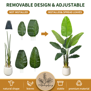 Trong Nhà Nhân Tạo Nhà Máy Du Khách Cây Cọ Nhân Tạo Trang Trí Cây Chuối Cây Nhựa Nhà Máy Cho Văn Phòng Nhà Khách Sạn Trang Trí - Product Image 2